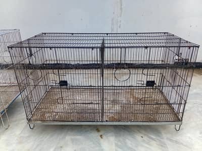 Folding cage for birds