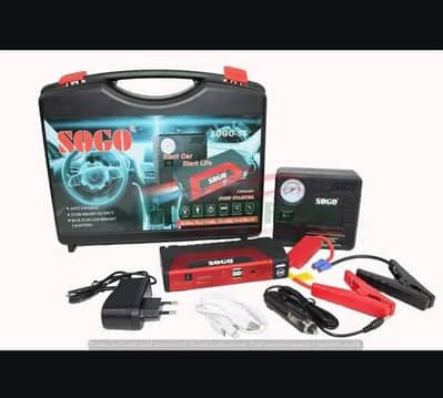 $OGO Hight Power PWERBANK JUMP STARTER WITH AIR  PUMP COMPRESSOR