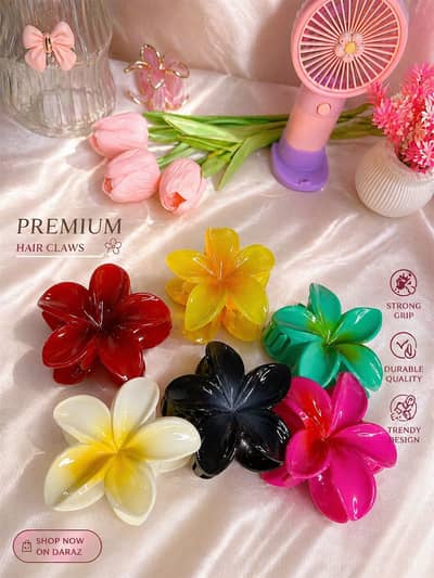 Flower hair claws
