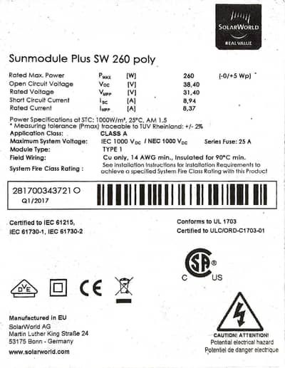 for Sale 3 Premium solar panels
