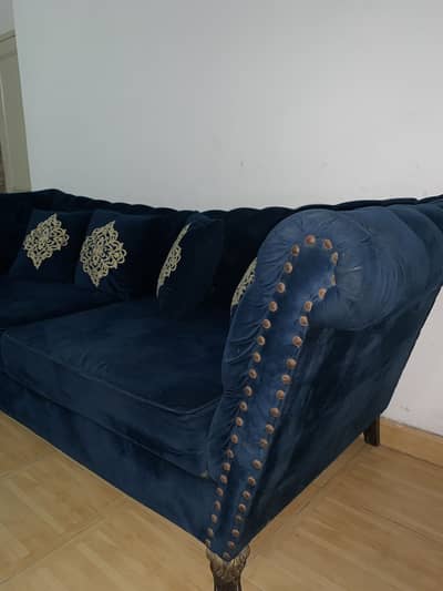 Royal blue sofa set /4+2+1 sofa set