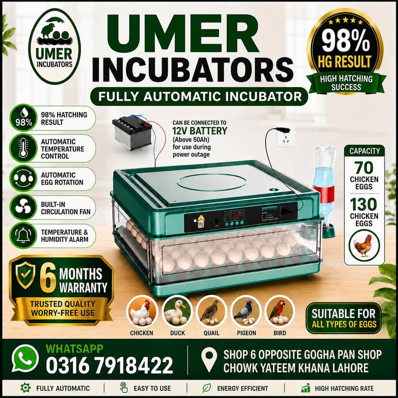 Automatic Egg Incubator | Egg Hatching Machine | Incubator | Brooder 0