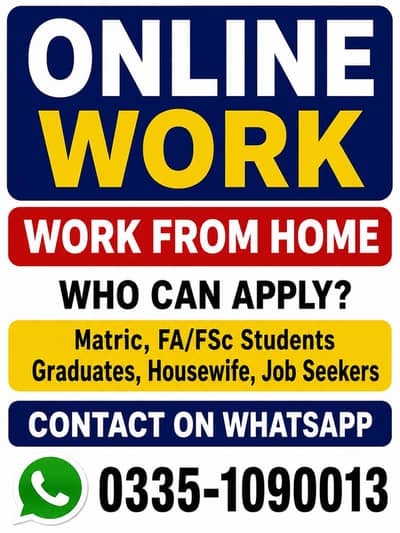 Online Work Opportunity | Work From Home | Part-Time / Full-Time