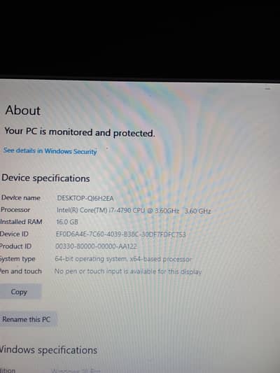 desktop computer for selling 10/10 condition ha