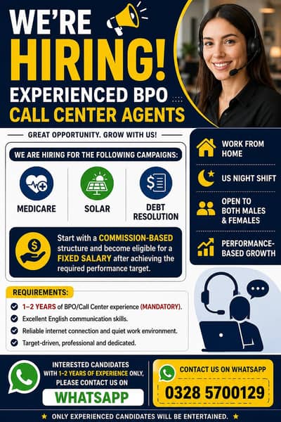 We are hiring you as an cold caller in our BPO