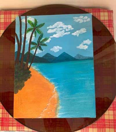 Tropical paradise Original Hand made beach painting