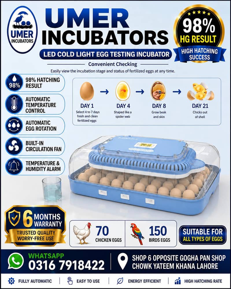 Automatic Egg Incubator | Egg Hatching Machine | Incubator | Brooder 0