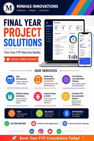 Software Development | AI Agents | Websites | Mobile Apps | FYP Solut
