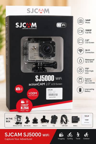 SJCAM SJ5000 WiFi Action Camera | 1080P Full HD |
