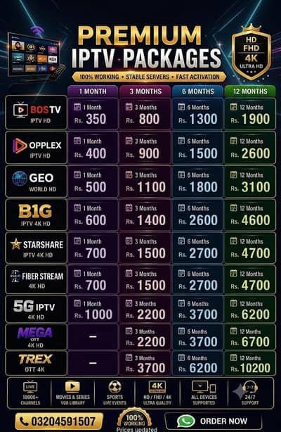 IPTV SERVICE AVAILABLE