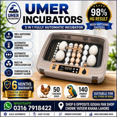 Parrots Eggs incubator | Hatching machine | automictic incubator