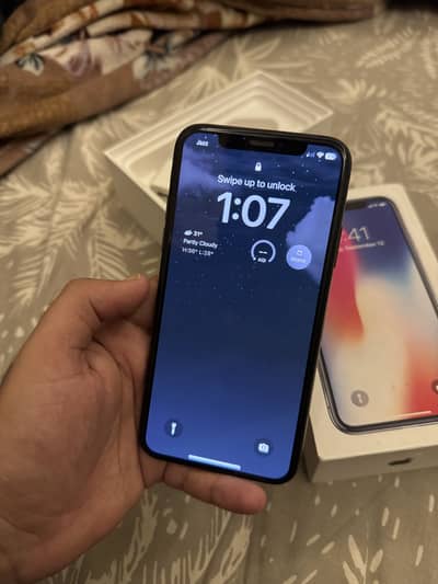 Iphone x 64gb PTA approved with box