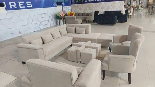dewan l shaped sofa new off white colour