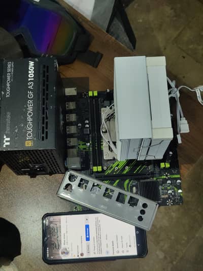 pc parts (mobo pro ram cooler psu)
