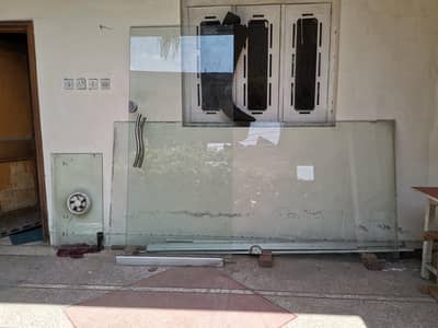 Shop Shelves and front Glass with Door