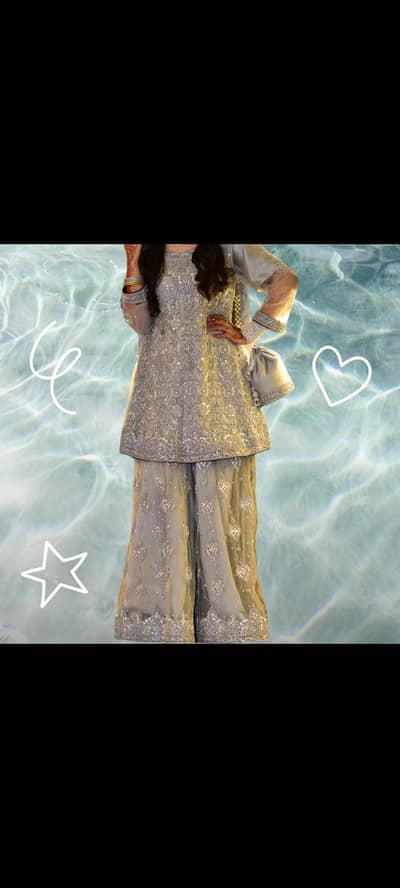 sharara with short frock