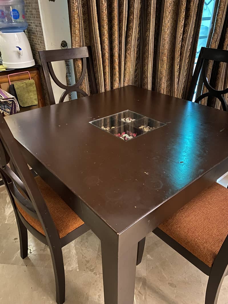 4 persons solid wood dining table 2