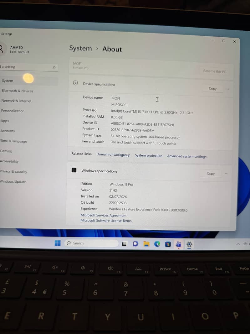 Microsoft Surface Pro 5 (2017) 0