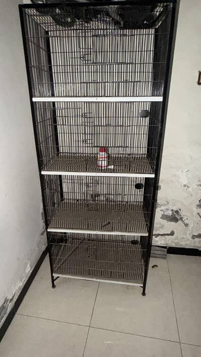 4 portions cage length 2 feet width 1.5 feet almost new condition