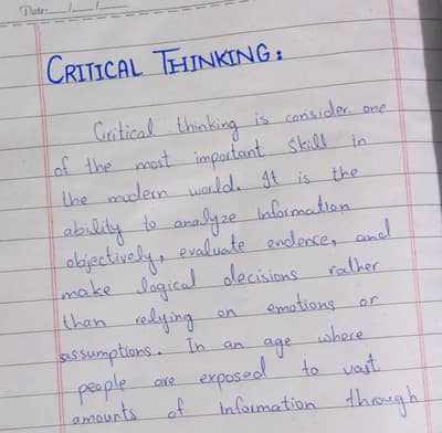 handwritten academic work/ assignments