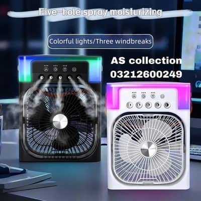New 2026 Model Rechargeable 5 Hole Humidifier Cooling Big Size Fan