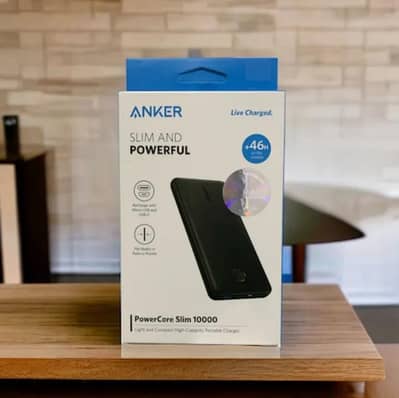 ANKER 10,000MAH Power Bank Essential Black Ultra Slim Portable Charger