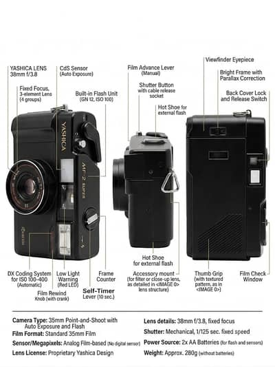 yeshica mf2 super with 38mm linces cds sensor auto exproure