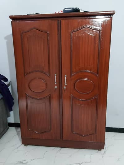2 Door Wooden Wardrobe / Almari – Like New Condition