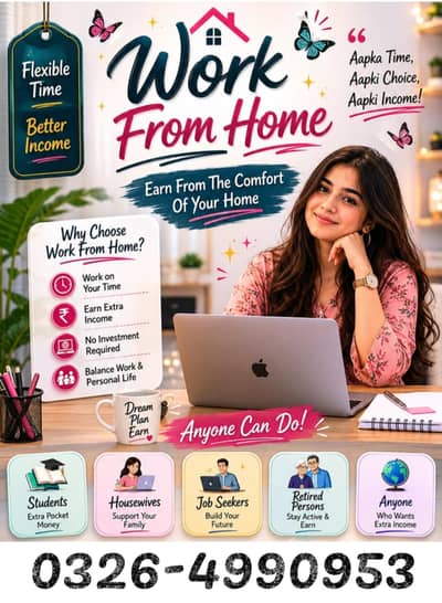 Part Time | Home Based | Jobs | For | Male & Female.
