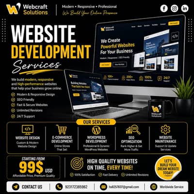 Professional Website Development Services|WordPress,E-commerce website