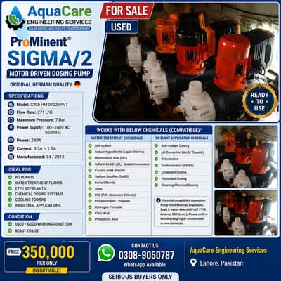 Used ProMinent Sigma/2 Motor Driven Original Germany 