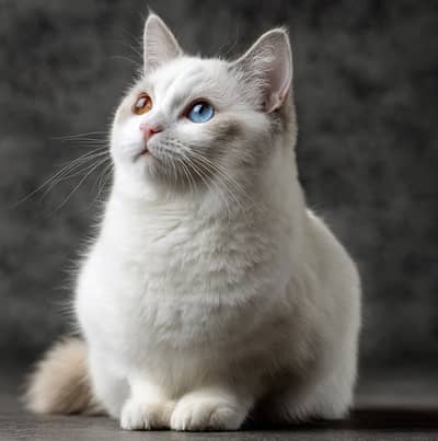 Beautiful White Odd-Eyed Cat | Healthy & Friendly | Blue & Amber Eyes