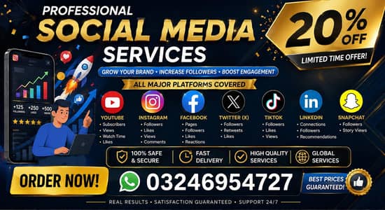 ALL SOCIAL SERVICE AVAILABLE IN CHEAP PRICE