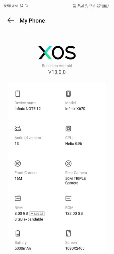 Infinix Note 12 G96