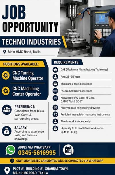 CNC machine Operator