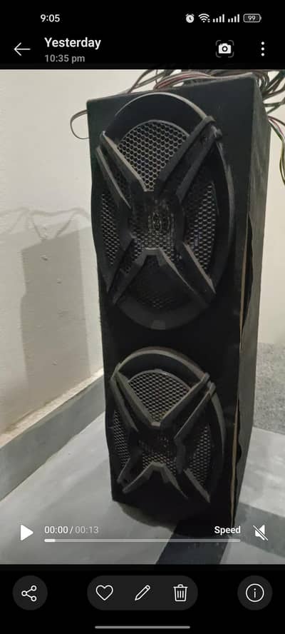 2 pioneer speakers and wires
