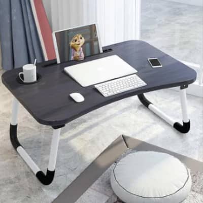 Laptop Table Foldable Study & Bed Table with Cup Holder cash on delive