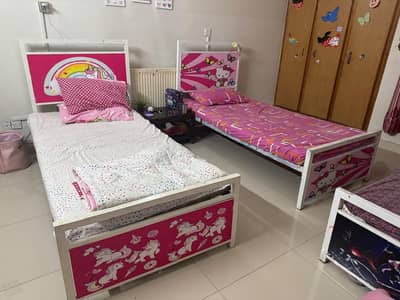 2 single kids beds for sale