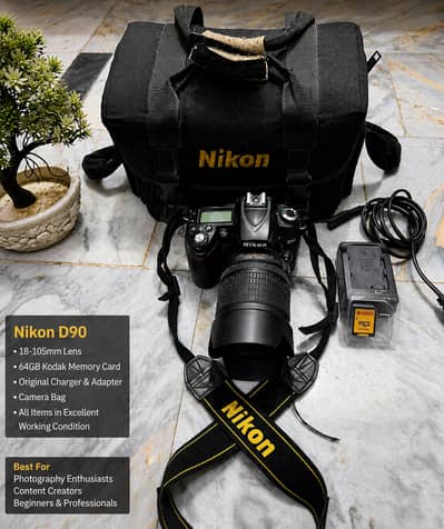 Nikon D90 DSLR 18-105 Lense