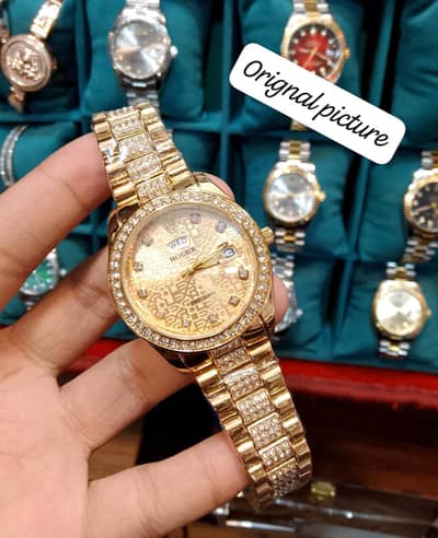 Elegant Ladies Wrist Watch | Day & Date | Butterfly Lock | Gift bOx 