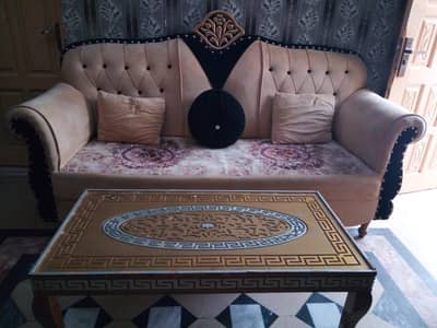 sofa and table