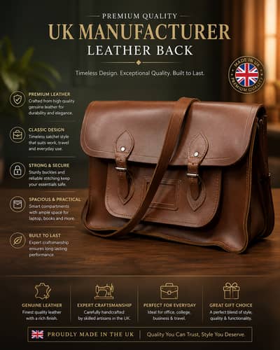 Laptop Shoulder Office Leather Bag ( UK )