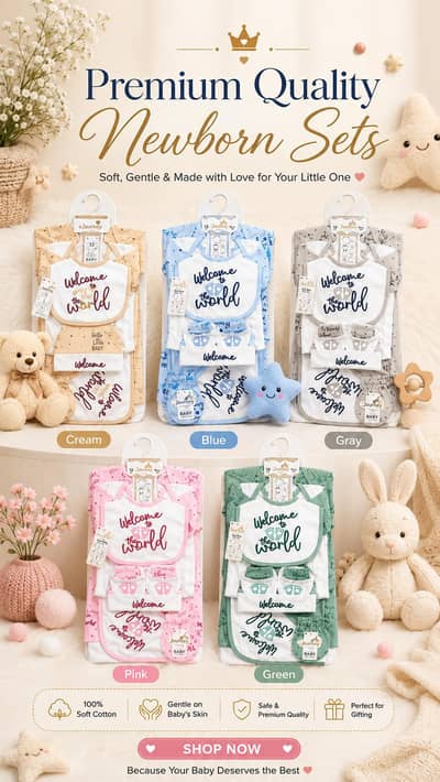  Newborn Baby 11 Pcs Suit  Soft Cotton | Sale 2500 → 2000