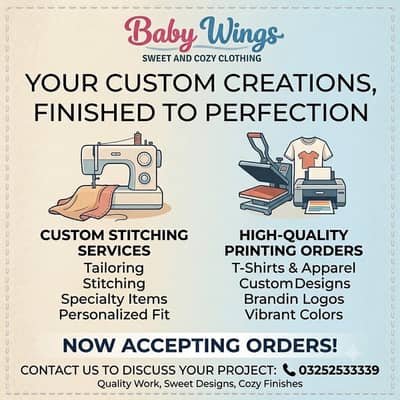 Custom Printing and stitching services - Stitching services