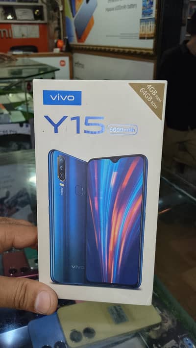 Vivo Y15 4/64 5000mAh Battery  Triple Camera Box Pack PTA Approved