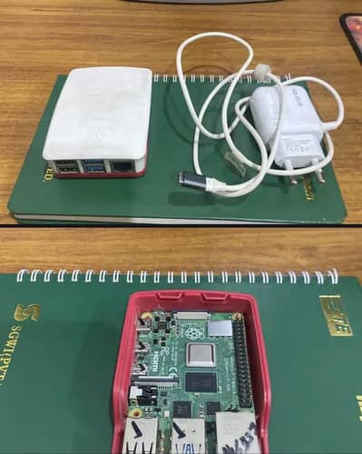 Raspberry pi 4 4 gb with casing + charger + SD card
