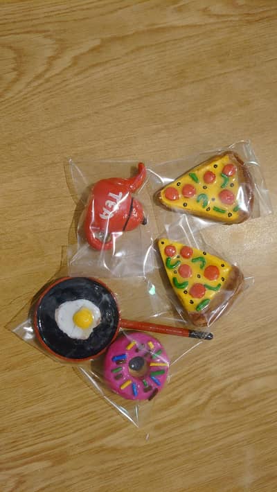 clay handmade fridge magnets