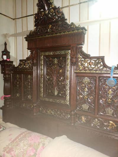 1 lac 50k king size bed set with side tables and dressing table