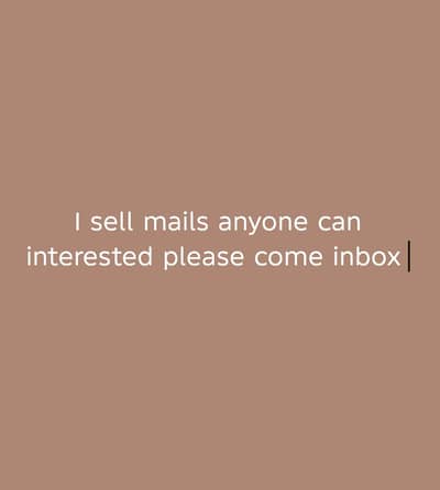 I sell fresh  mails