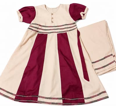 Lawn Stitched Frock Suit